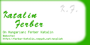 katalin ferber business card